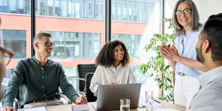 change leader in an meeting
