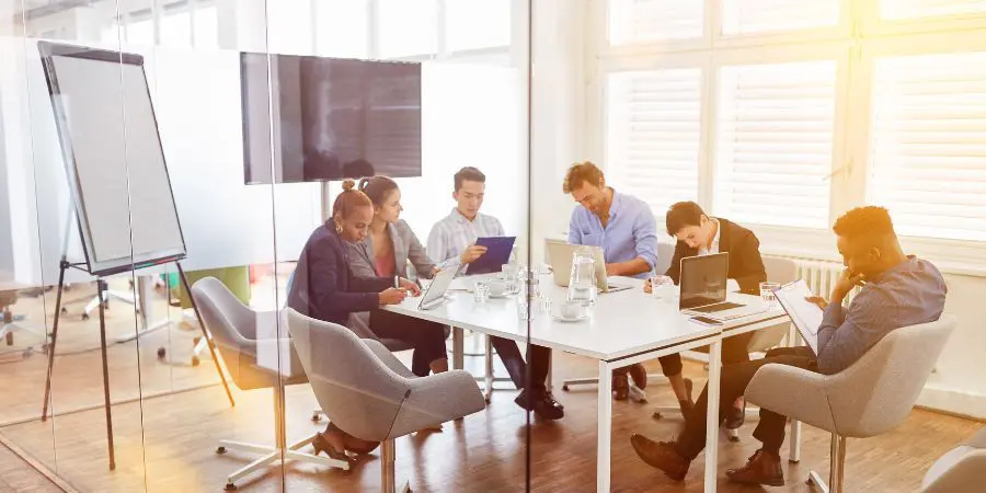 People in a business meeting