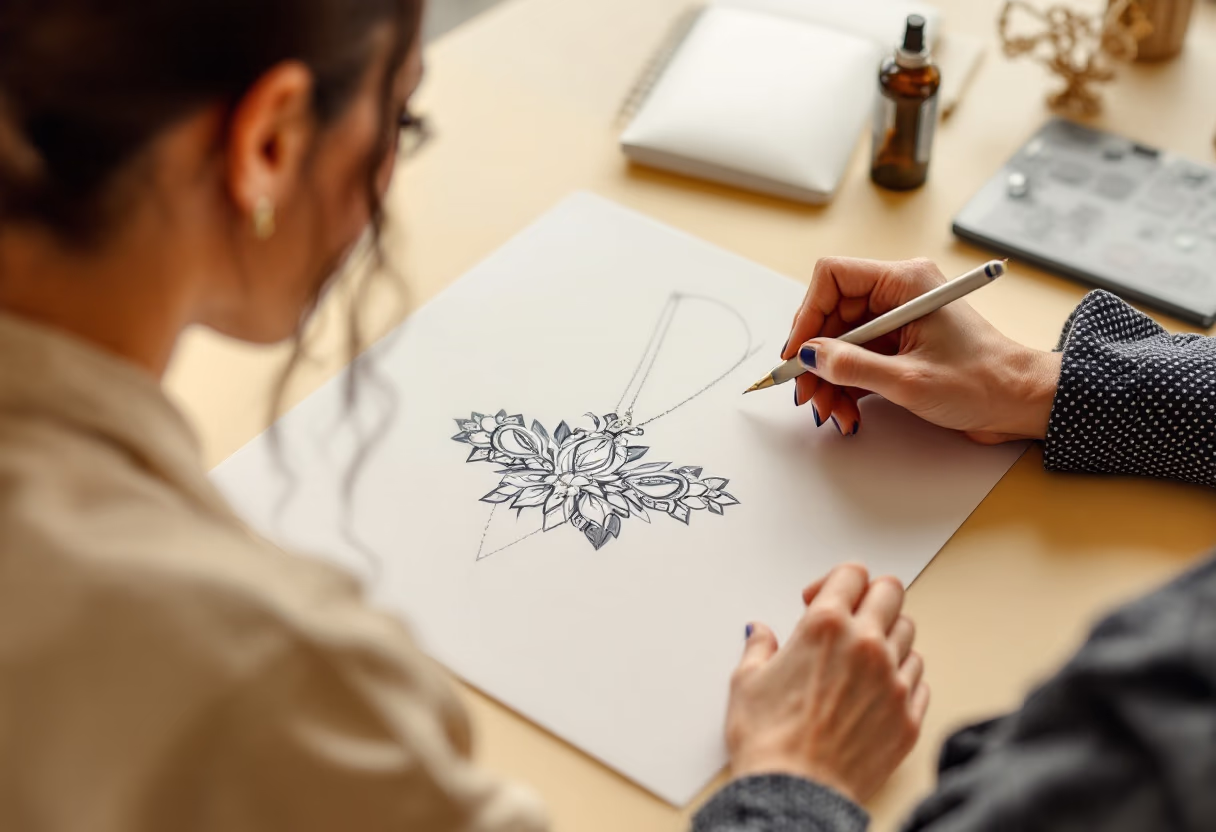 image of bespoke design process for a jewelry store