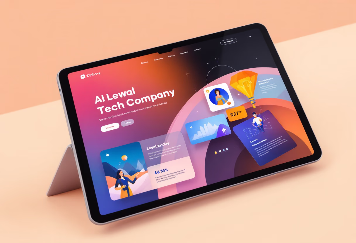 [digital project] image of a mobile device with a website loading on it (for an ai legal tech company)