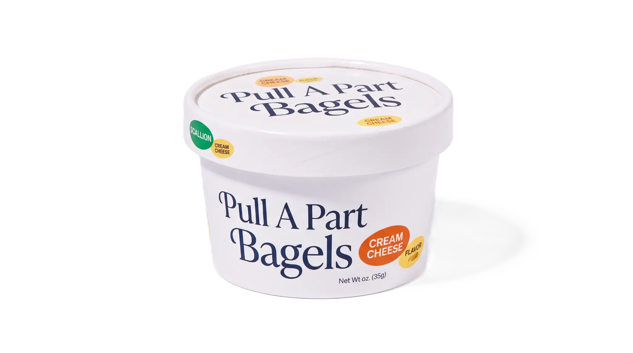 Pull Apart Bagels cream cheese container