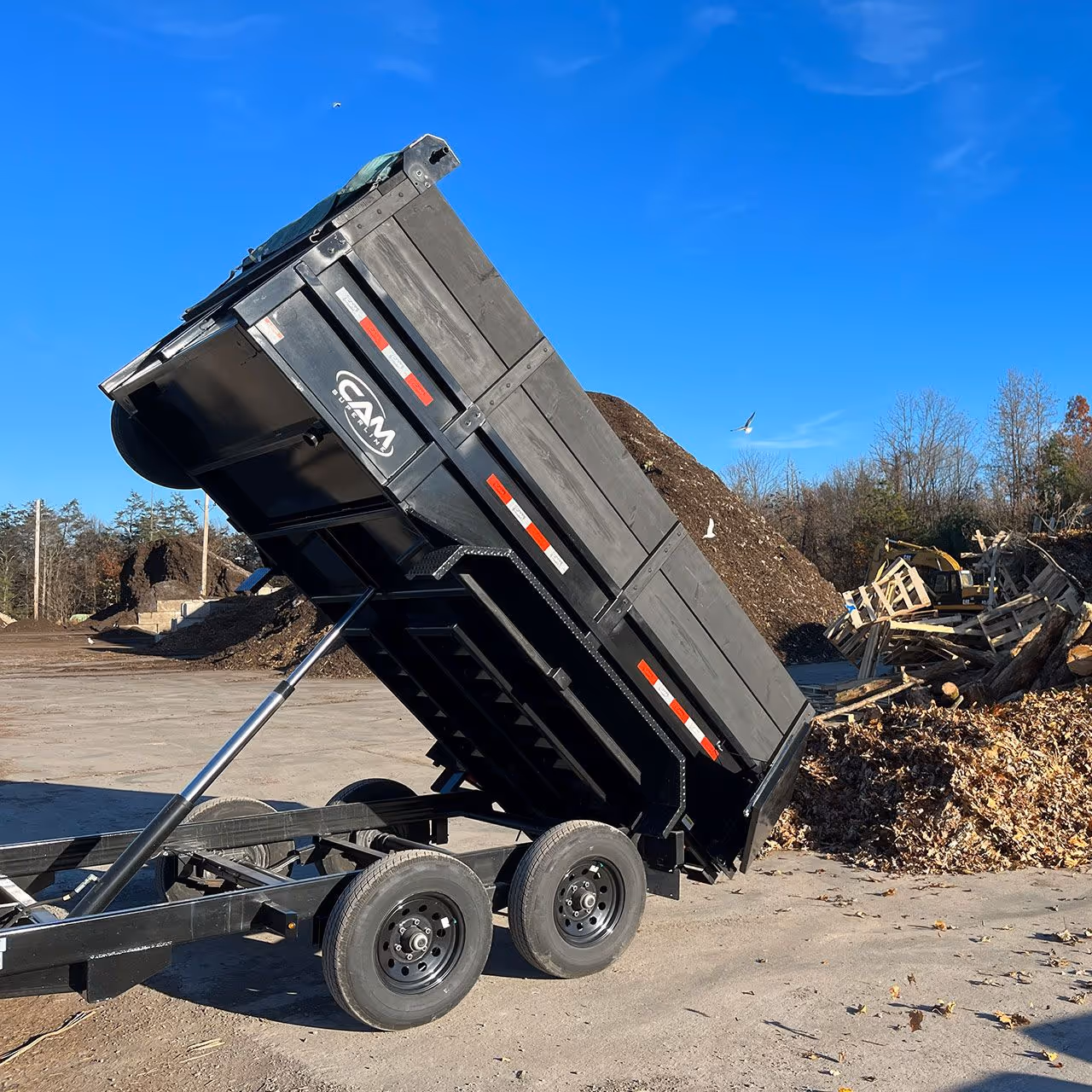 Dumpster used for property cleanup and debris removal by Higher Ground Property Management LLC in Red Hook NY