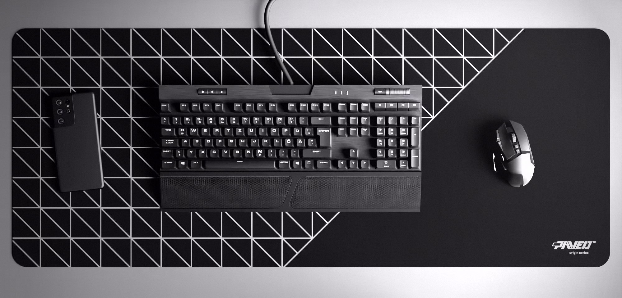 PAVED™ Gaming Mousepads Night Grid Runner mousepad