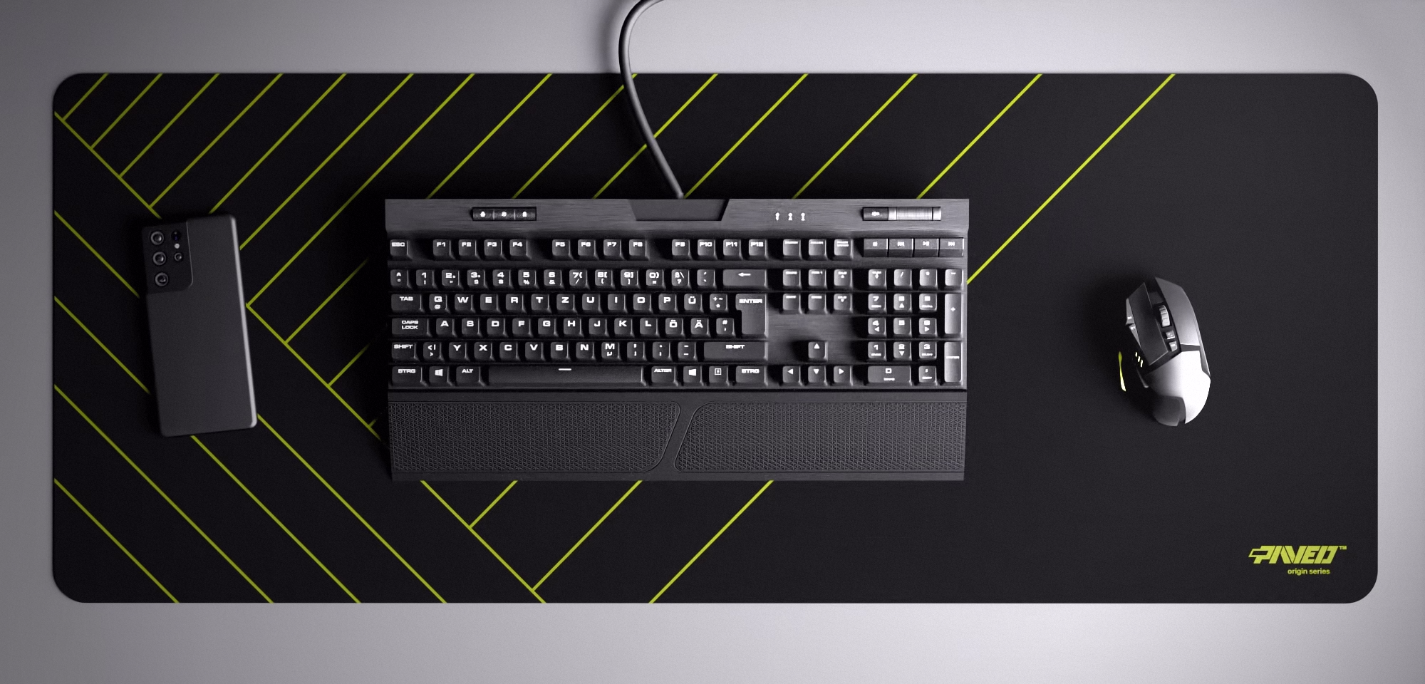 PAVED™ Gaming Mousepads Night Toxic Zebra mousepad