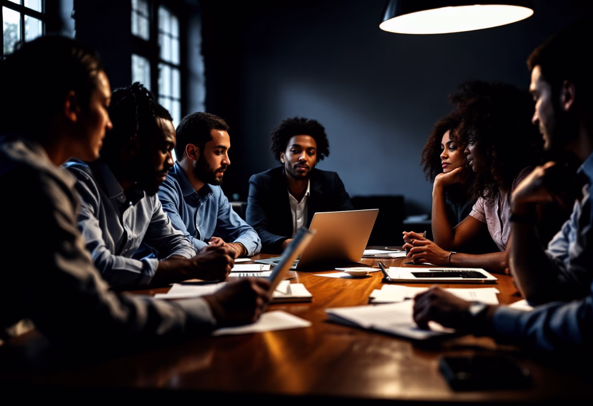 image of a brainstorming session (for a consulting firm)