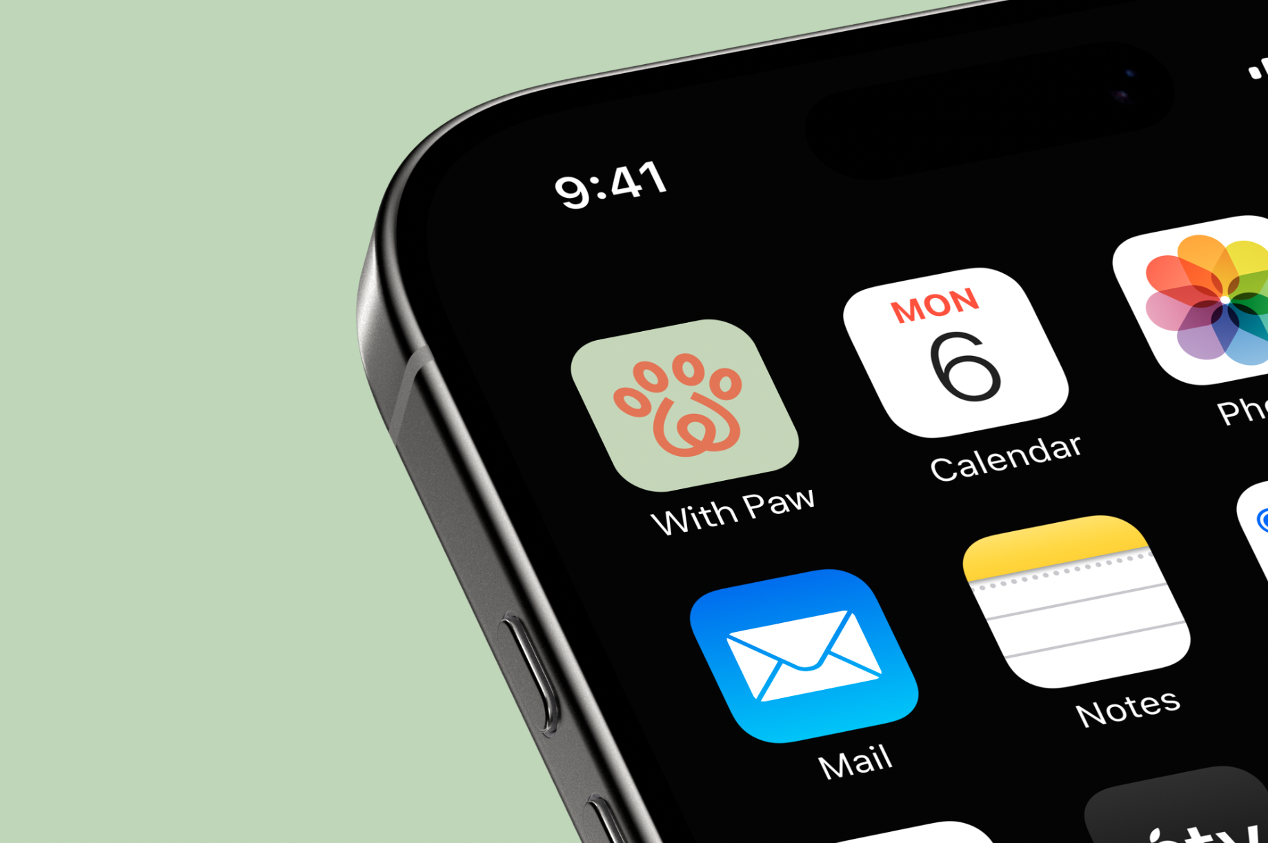 With Paw mobile app mockup