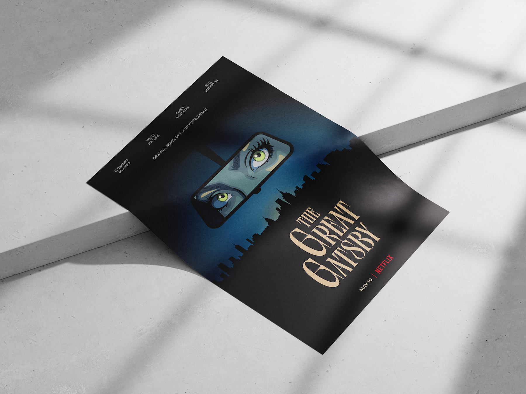 The Great Gatsby poster mockup
