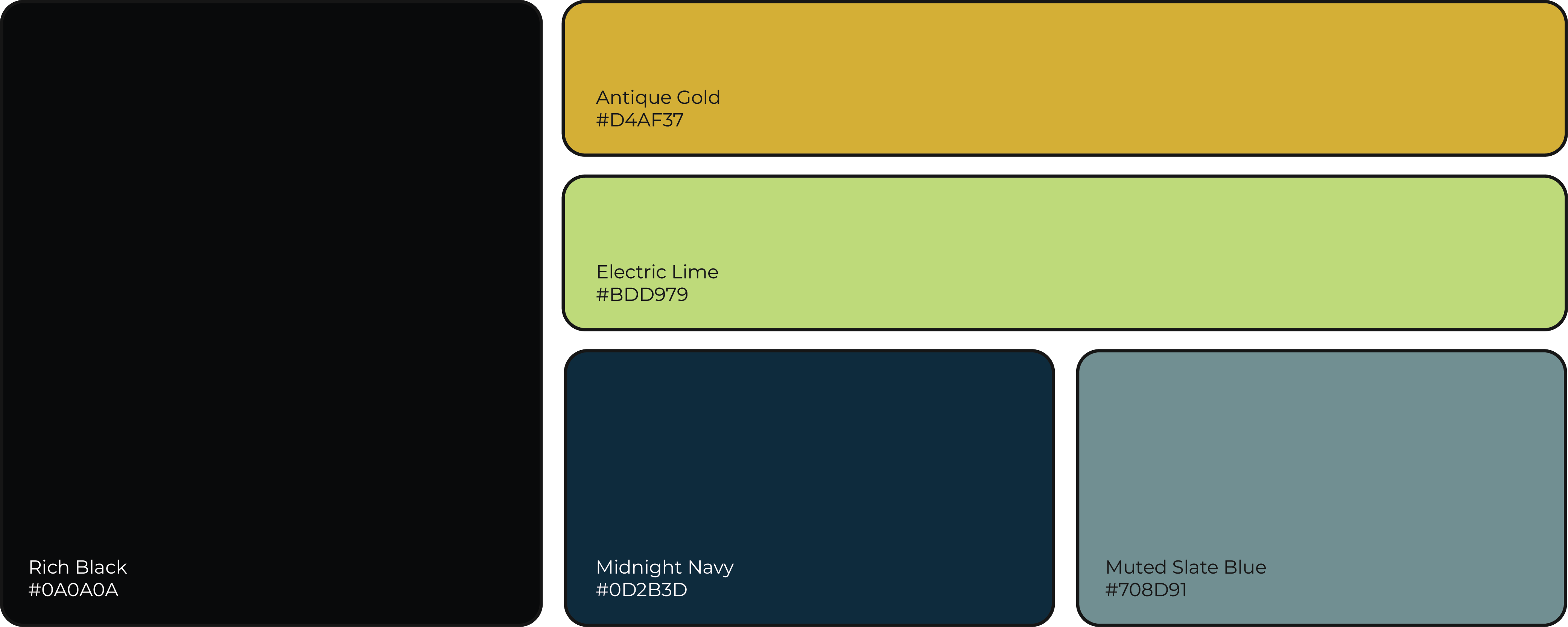 The Great Gatsby color palette