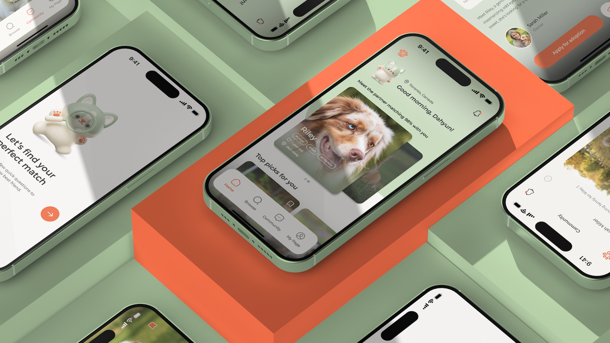With Paw project iPhone mockup