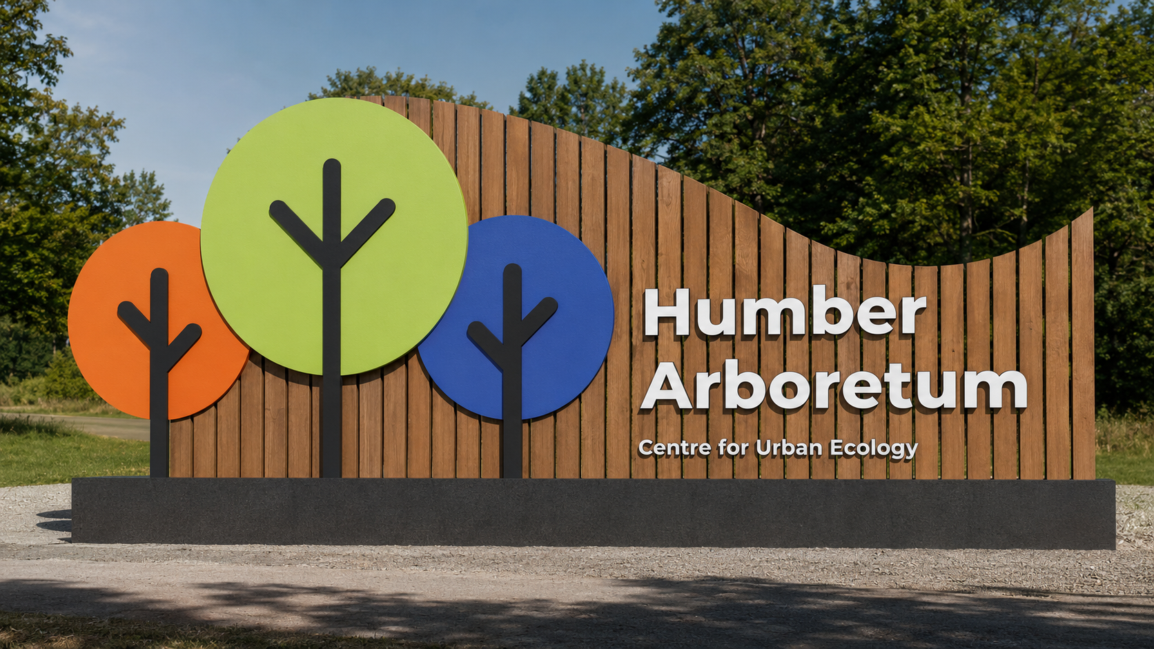 Humber Arboretum Signage project mockup