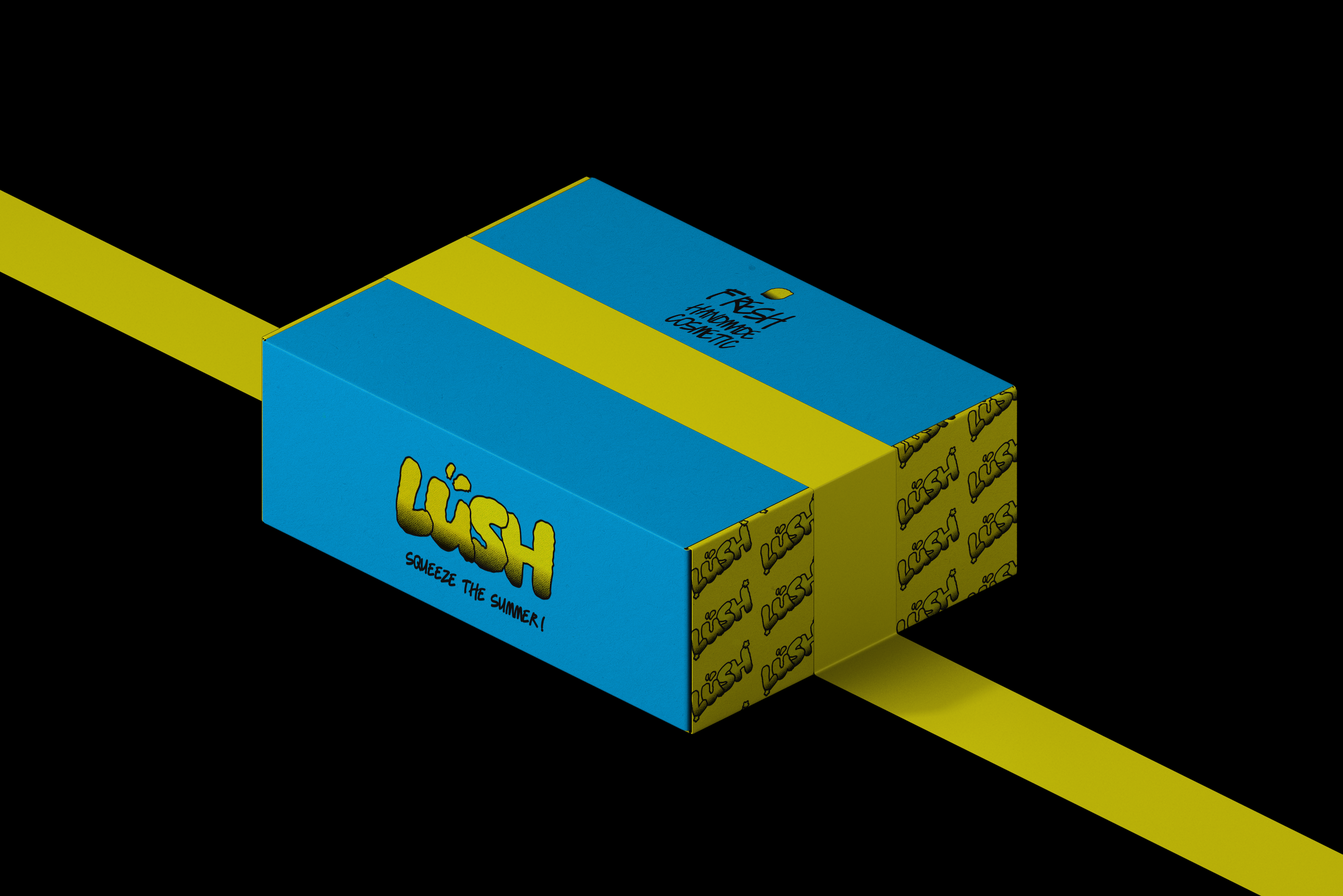 Rectangular box with Lush logo.
