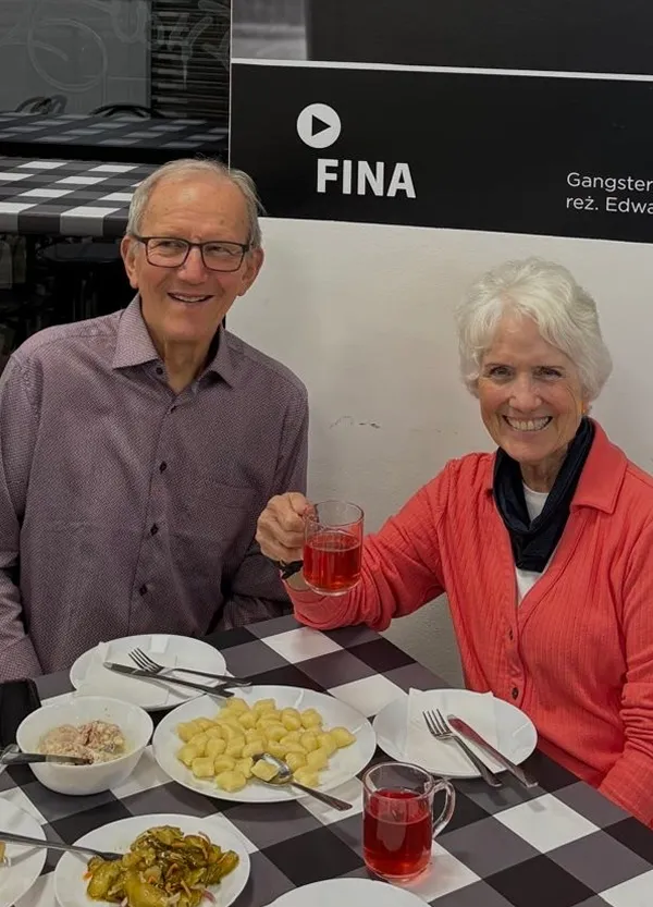 Private food tour in Krakow with guests dining in a local restaurant