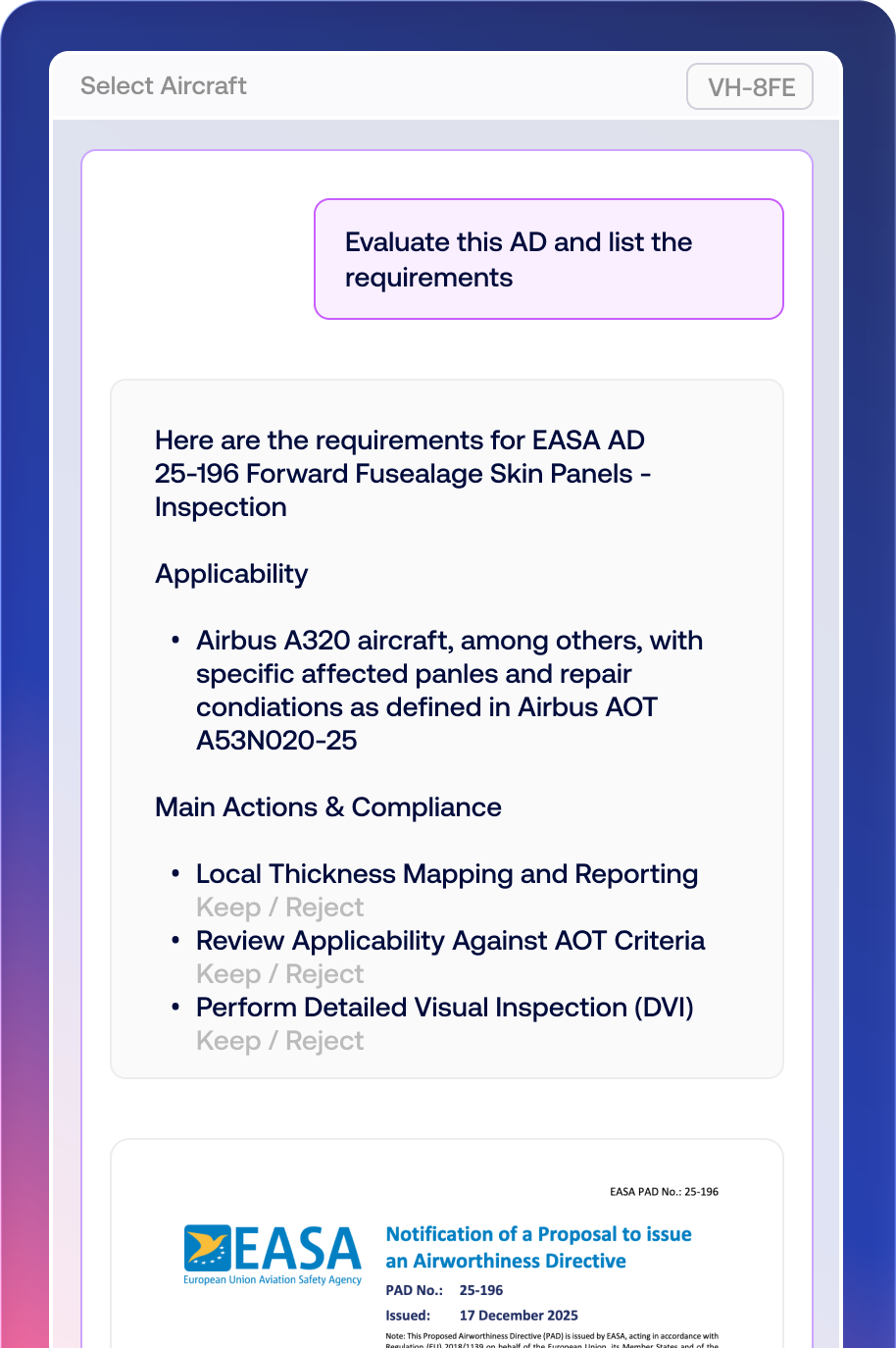 Rapid technical review with full control.