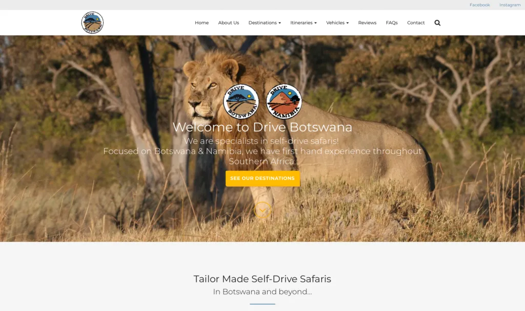 Drive Botswana travel website using Wetu content importer for seamless itinerary integration