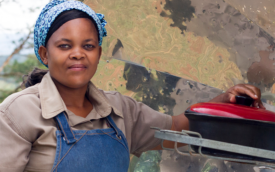 Lady working as part of a sustainability initiative on a Wetu Platform