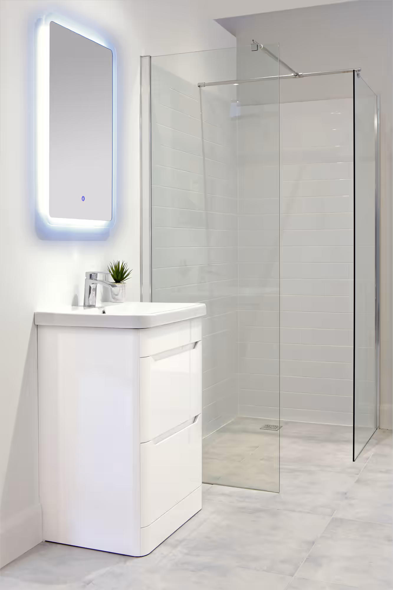 EVE 500MM FLOOR STANDING UNIT & BASIN White gloss