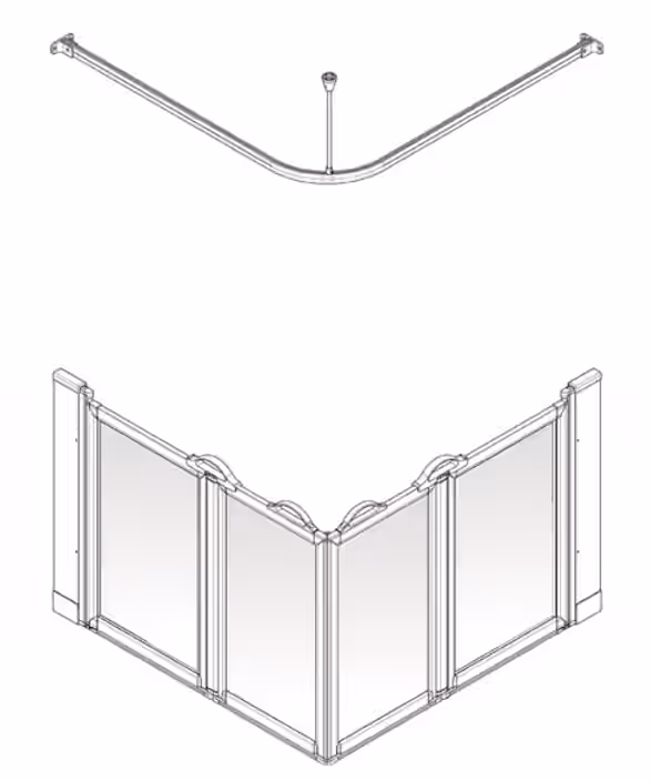 HALF HEIGHT SHOWER DOORS