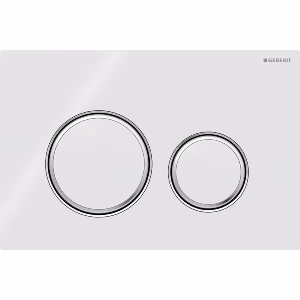 Sigma Flush Plate - Sigma 20 - White, Chrome-plated