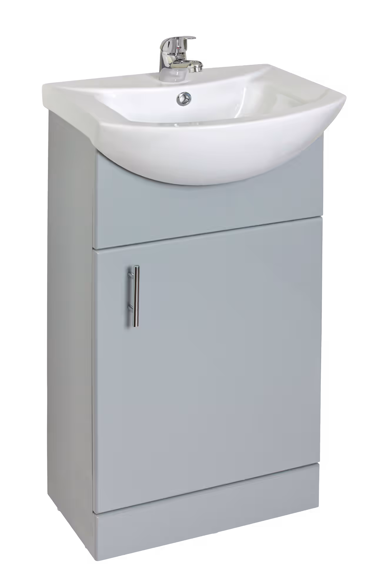 MODERNA 450MM FLOOR STANDING UNIT & BASIN Grey gloss