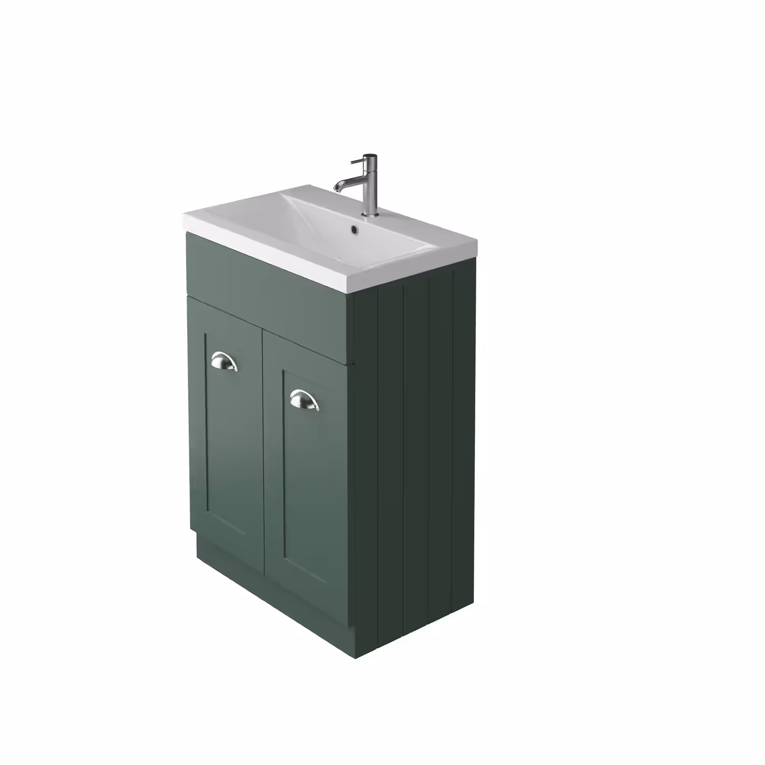 600MM FLOOR STANDING UNIT & BASIN Boston Green