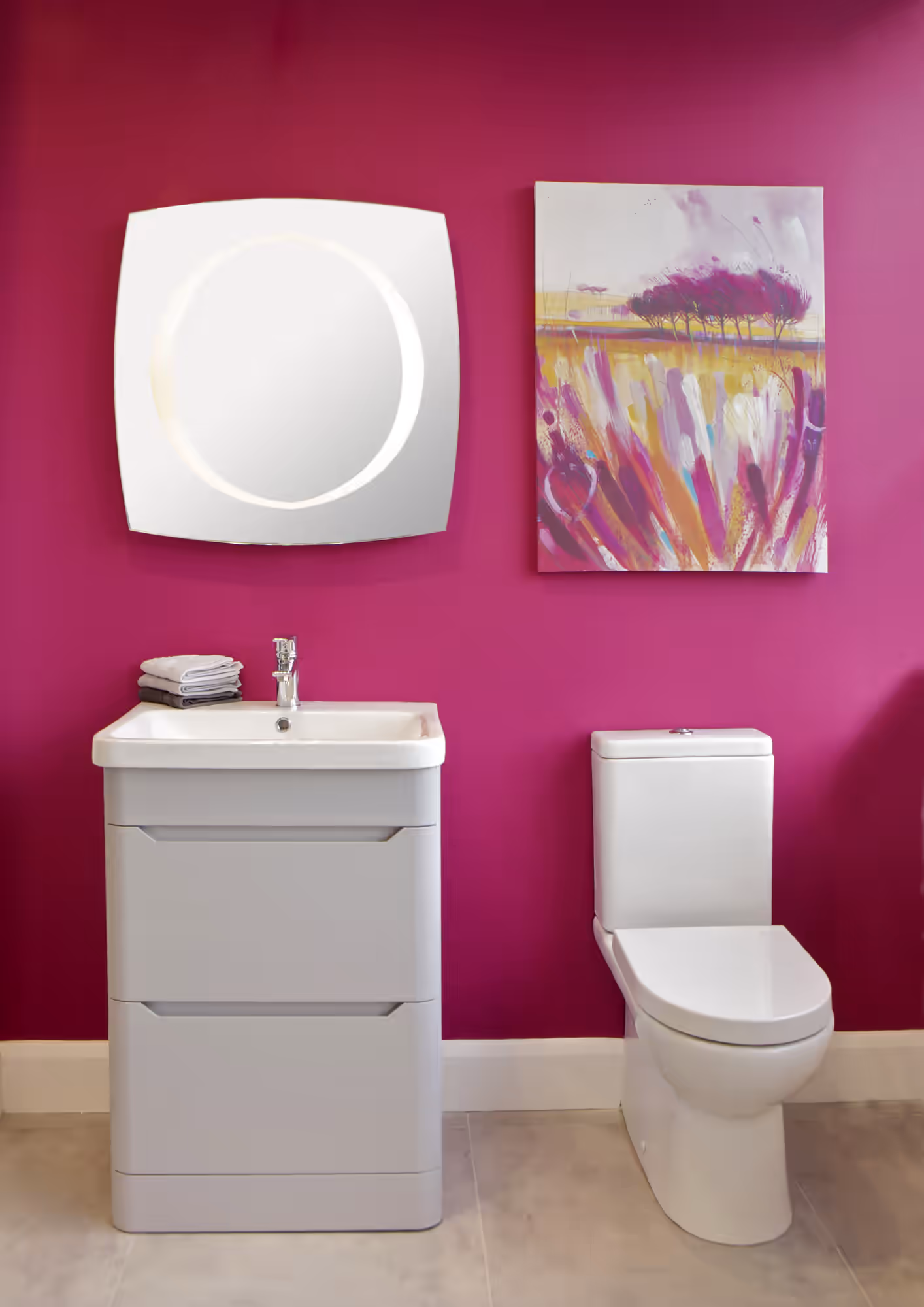 EVE 500MM FLOOR STANDING UNIT & BASIN White elm