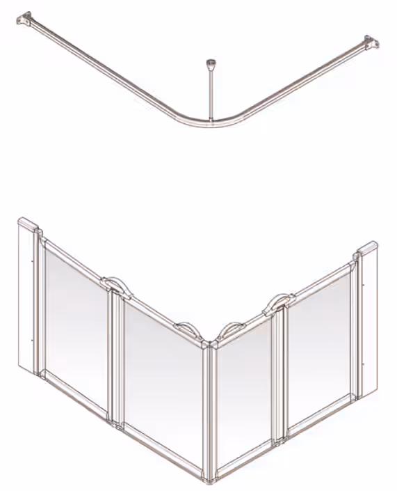 HALF HEIGHT SHOWER DOORS