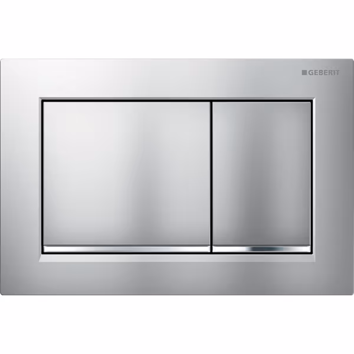Omega30 Flush Plate Matt Chrome, easy to clean coated, gloss Chrome-plated