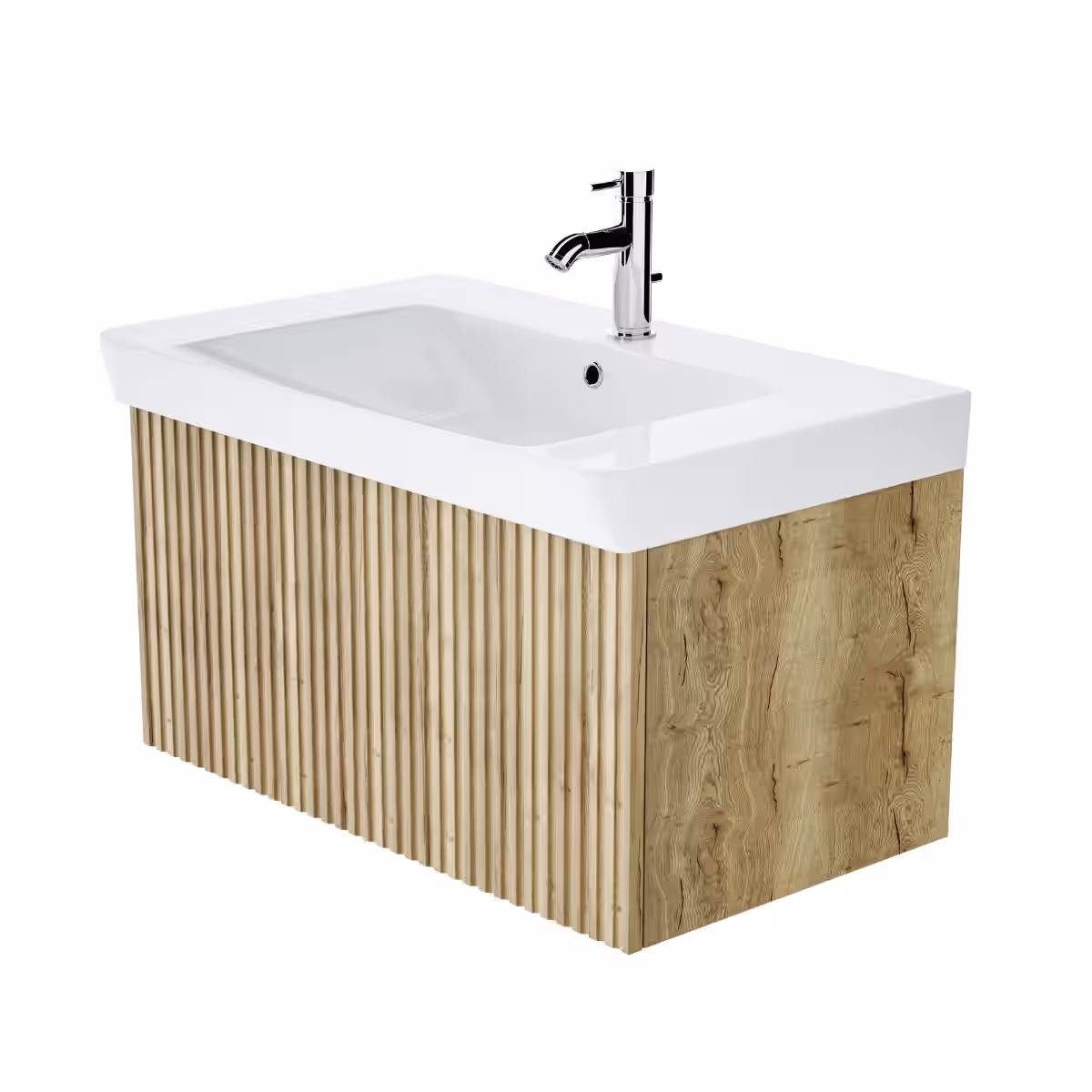 SOHO 800MM WALL HUNG UNIT & BASIN Oak