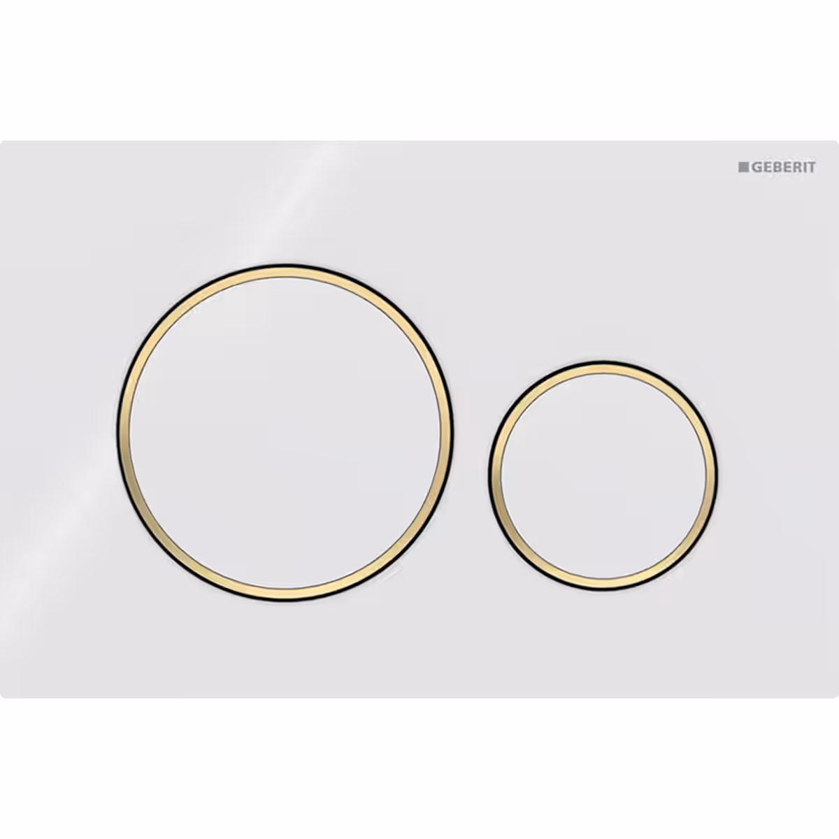 Sigma Flush Plate - Sigma 20 - White, gold-plated
