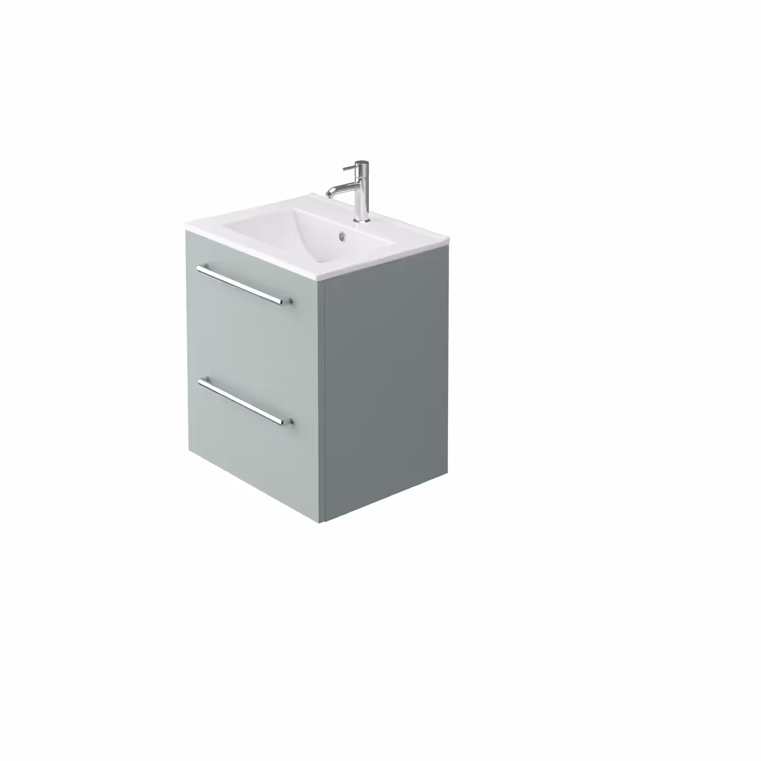 KOLOUR 500MM WALL HUNG UNIT & BASIN Fjord Green