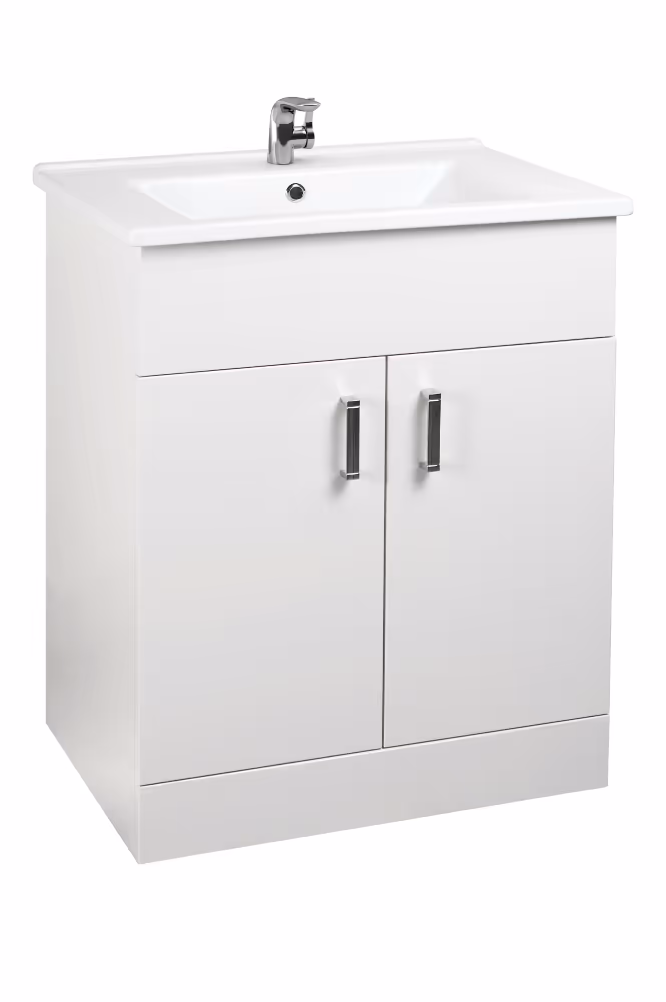 TROYA 550MM FLOOR STANDING & BASIN UNIT White