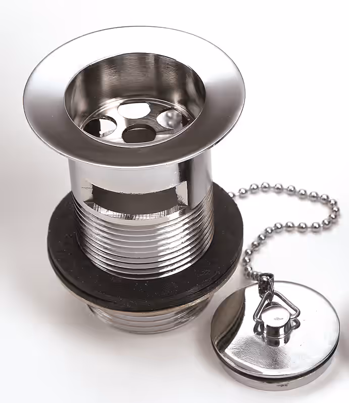 1 1/4" BASIN WASTE, Chrome PLUG & CHAIN
