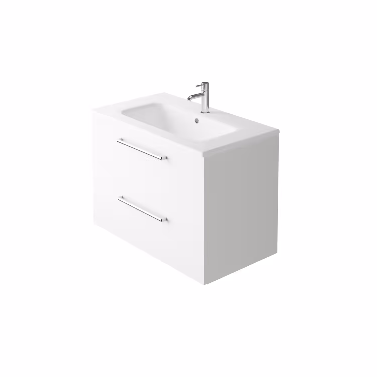 KOLOUR 800MM WALL HUNG UNIT & BASIN Matt White