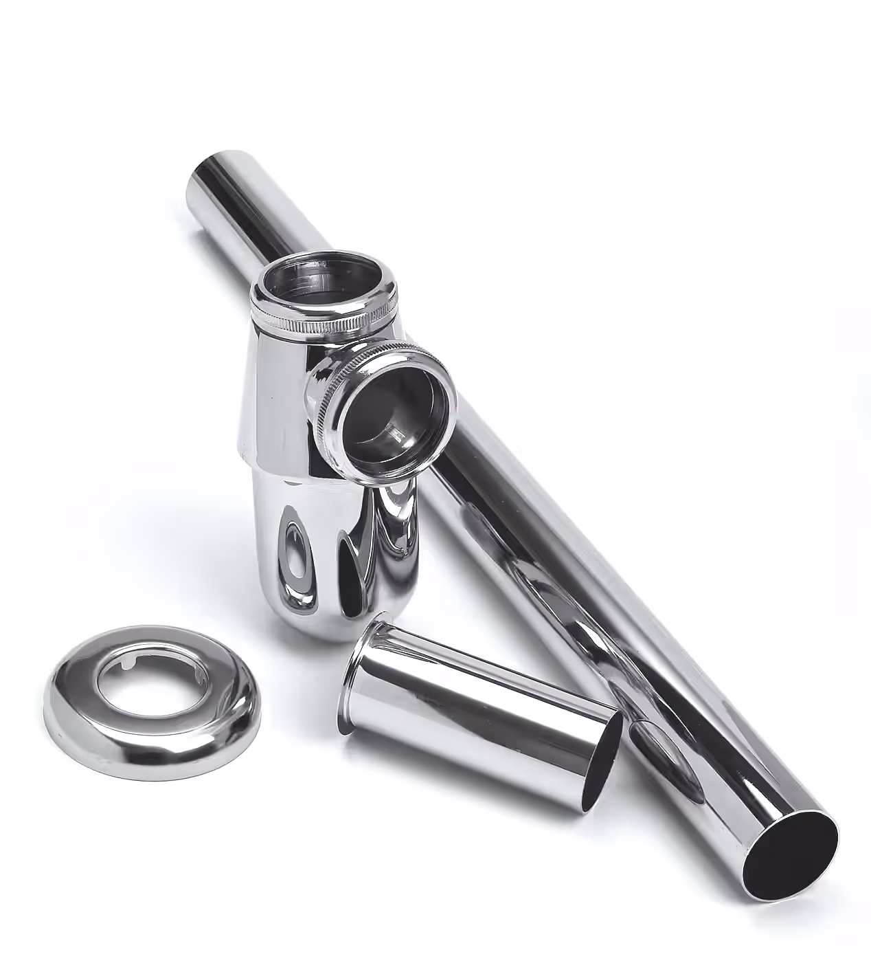 1 1/4" Chrome BOTTLE TRAP COMPLETE