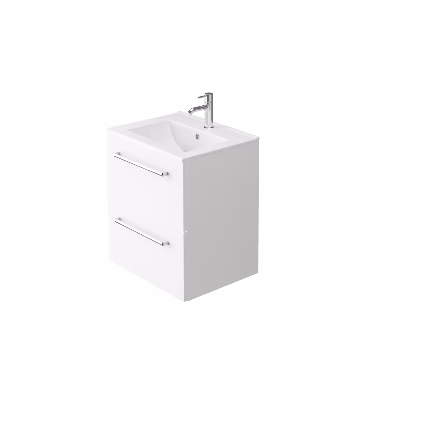 KOLOUR 500MM WALL HUNG UNIT & BASIN Matt White