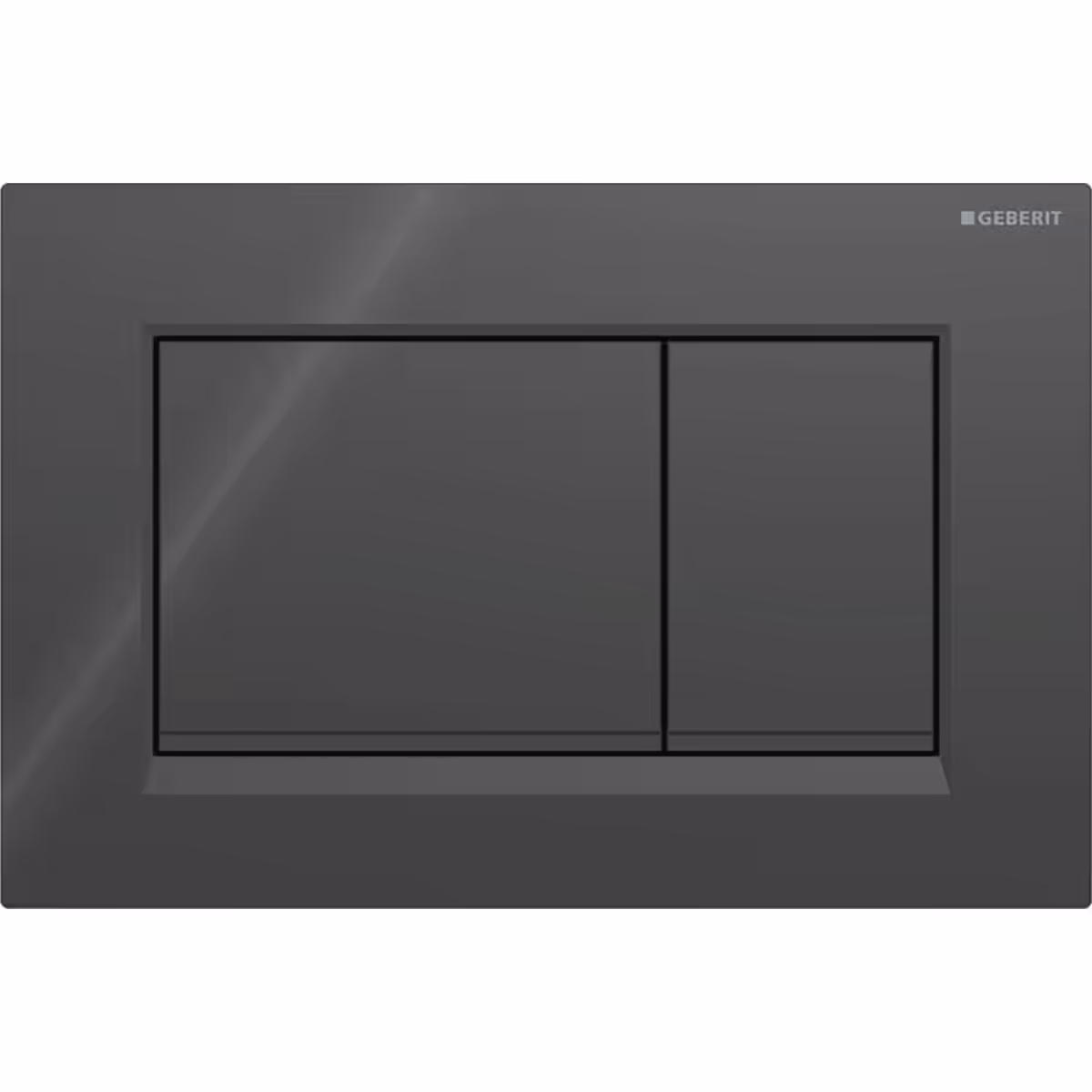 Sigma Flush Plate - Sigma 30 - Black, design stripes: Matt Black