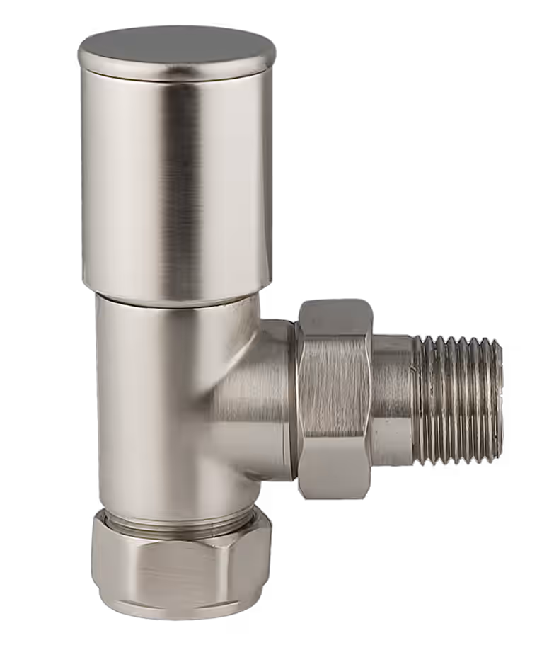 1/2" Minimalist angled valve silver nickel
