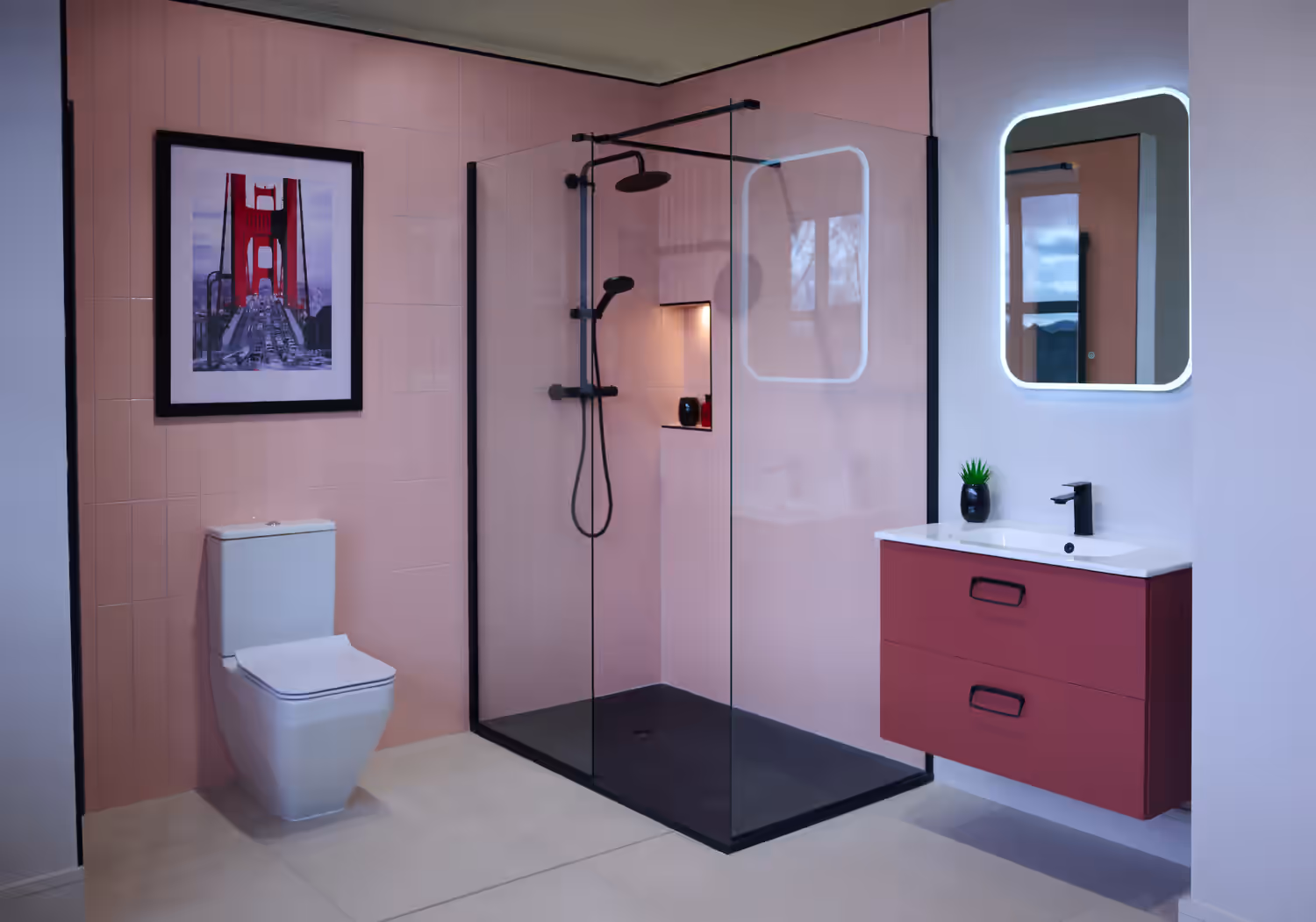 AQUA WETROOM PROFILE PACK & SUPPORT BAR 