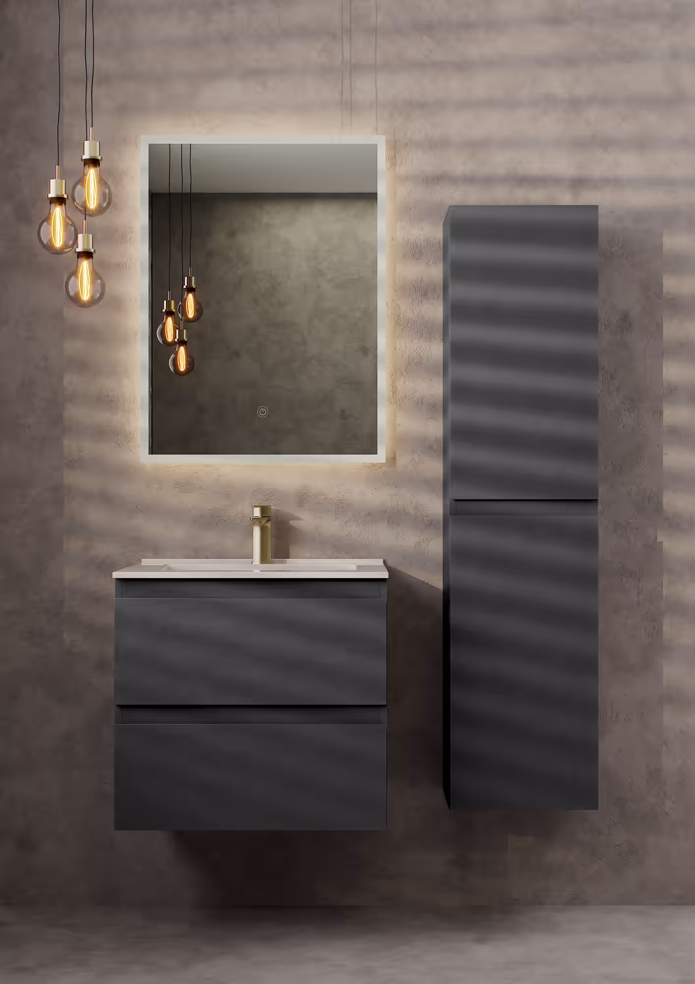 INCLINE WALL HUNG TALL BOY Ash