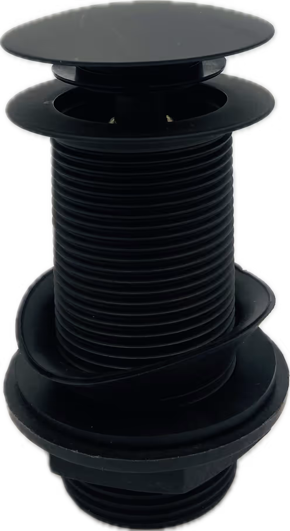 1 1/4" SPRING MUSHROOM WASTE (UNSLOTTED) Matt Black