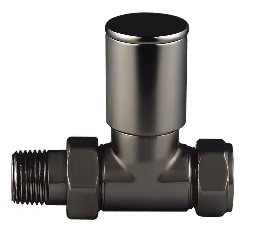 1/2" Minimalist straight valve Black nickel