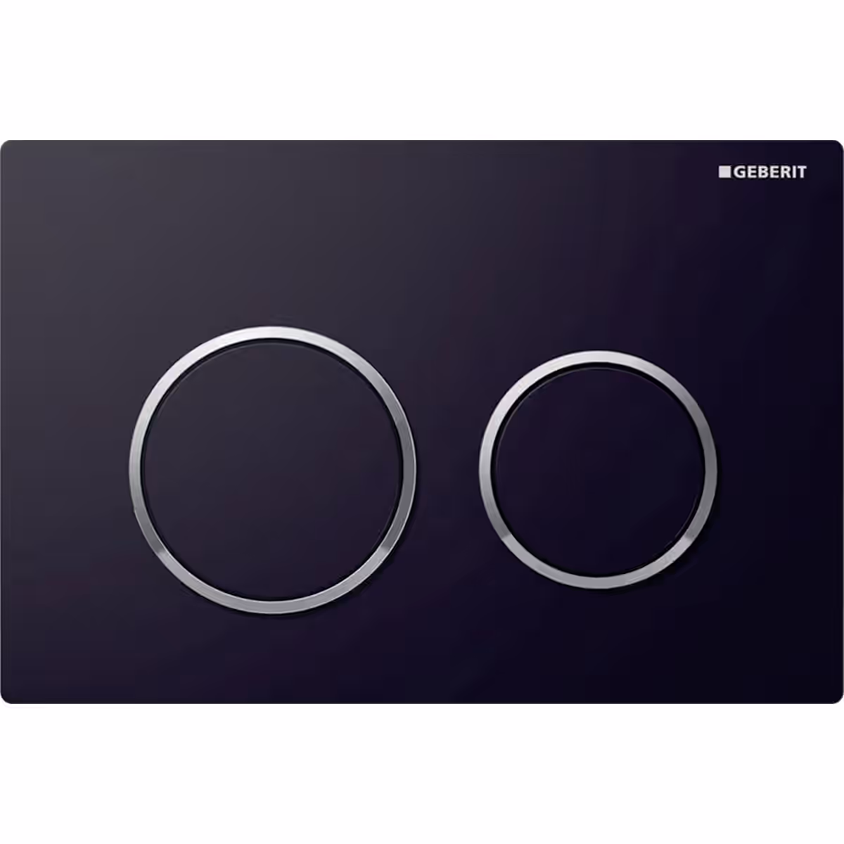 Omega20 Flush Plate Black, gloss Chrome-plated 