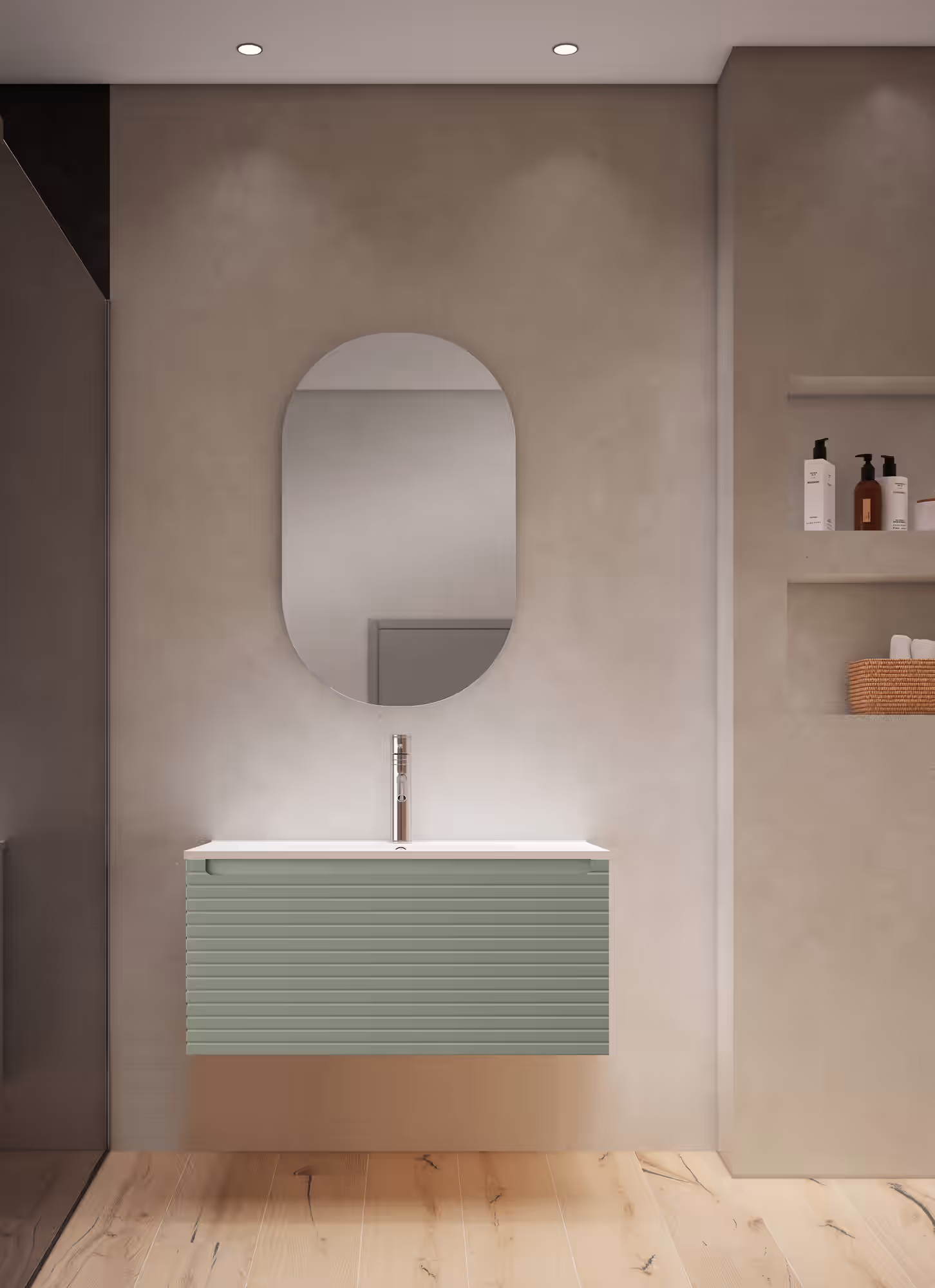 ARDEN 800MM WALL HUNG UNIT & BASIN Musgo