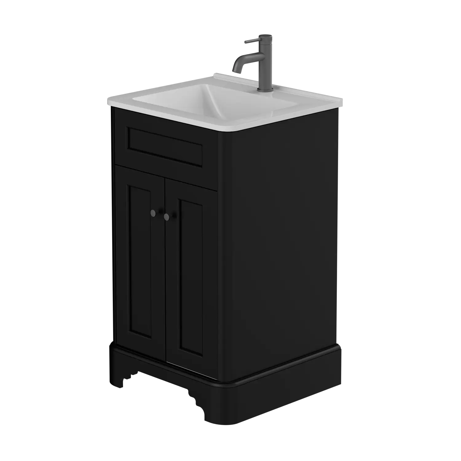 GALANTA UNIT 500mm BLACK with Ceramic sink