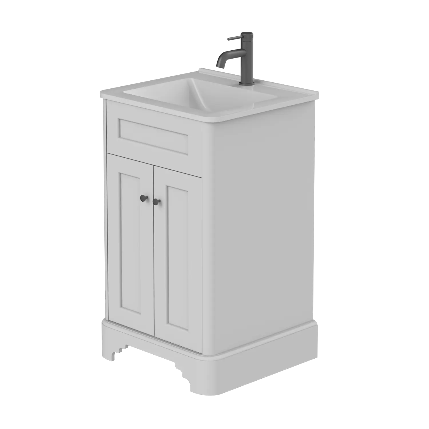 GALANTA UNIT 500mm WHITE with Ceramic sink