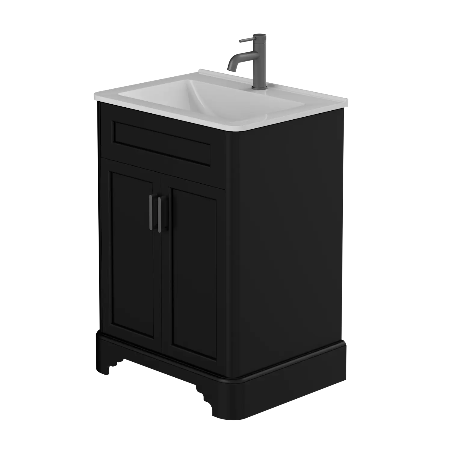 GALANTA UNIT 600mm BLACK with Ceramic sink