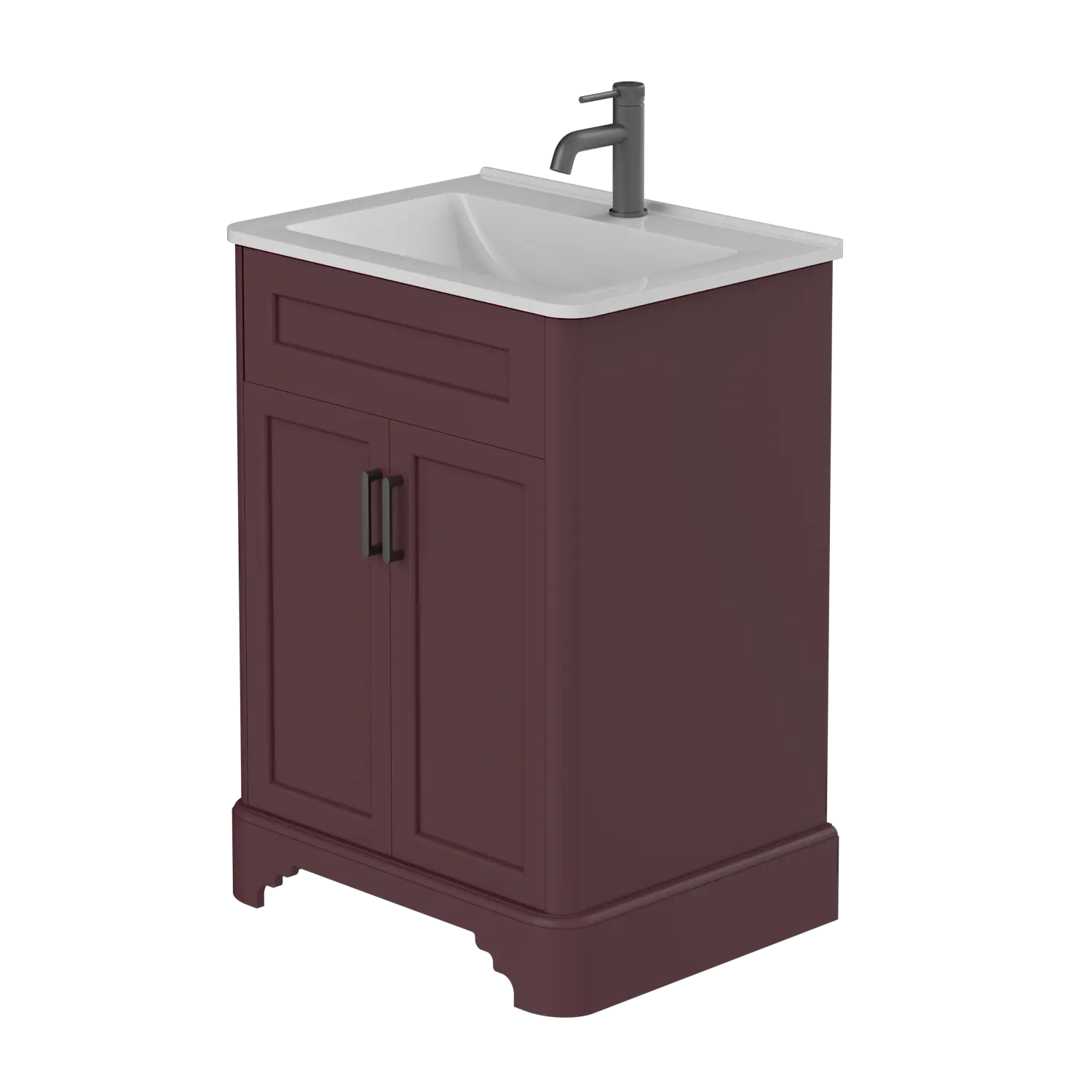 GALANTA UNIT 600mm BURGANDY with Ceramic sink