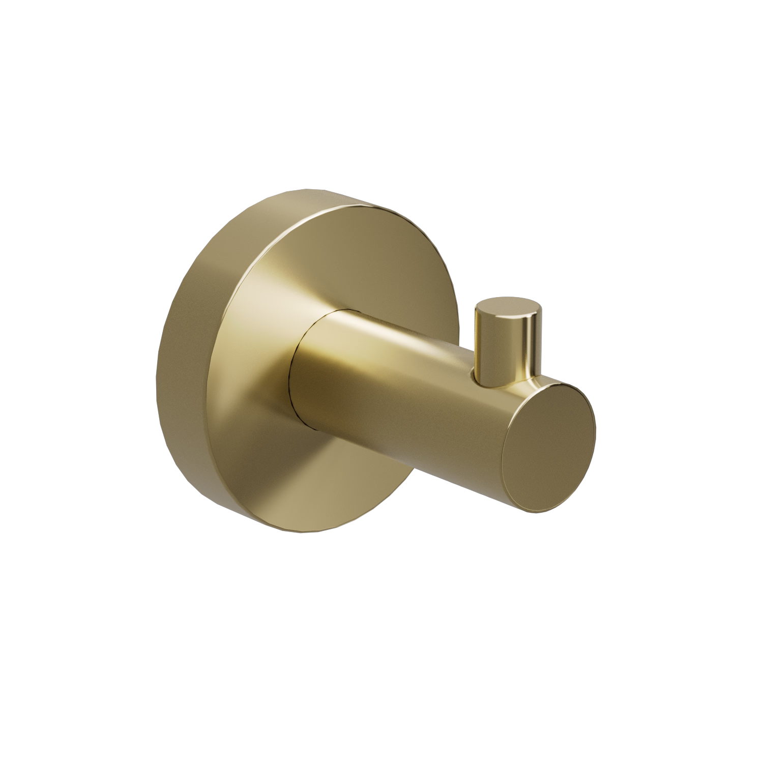 DIA BRUSHED BRASS ROUND ROBE HOOK SINGLE.