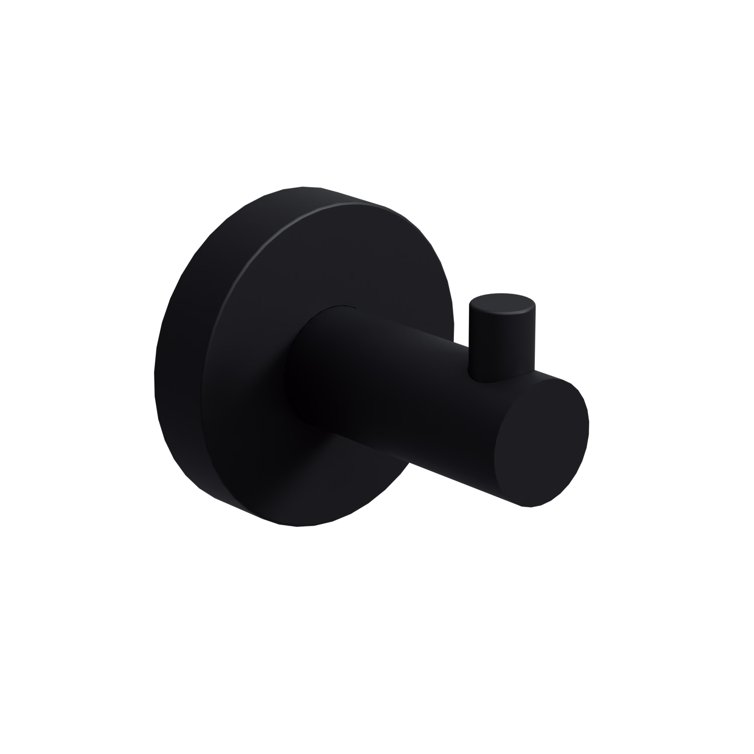 DIA MATT BLACK ROUND ROBE HOOK SINGLE.