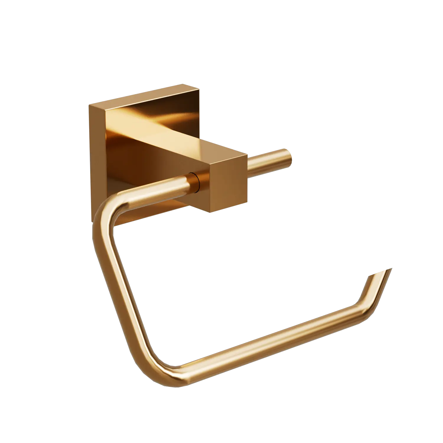 EZRA BRUSHED BRONZE SQUARE TOILET ROLL HOLDER.